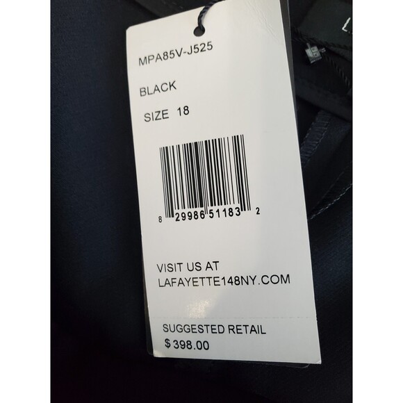 Lafayette 148 New York Black Manhattan Dress Pants Size 18 NWT - Picture 7 of 8